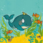 Der kleine Wal braucht einen Schal